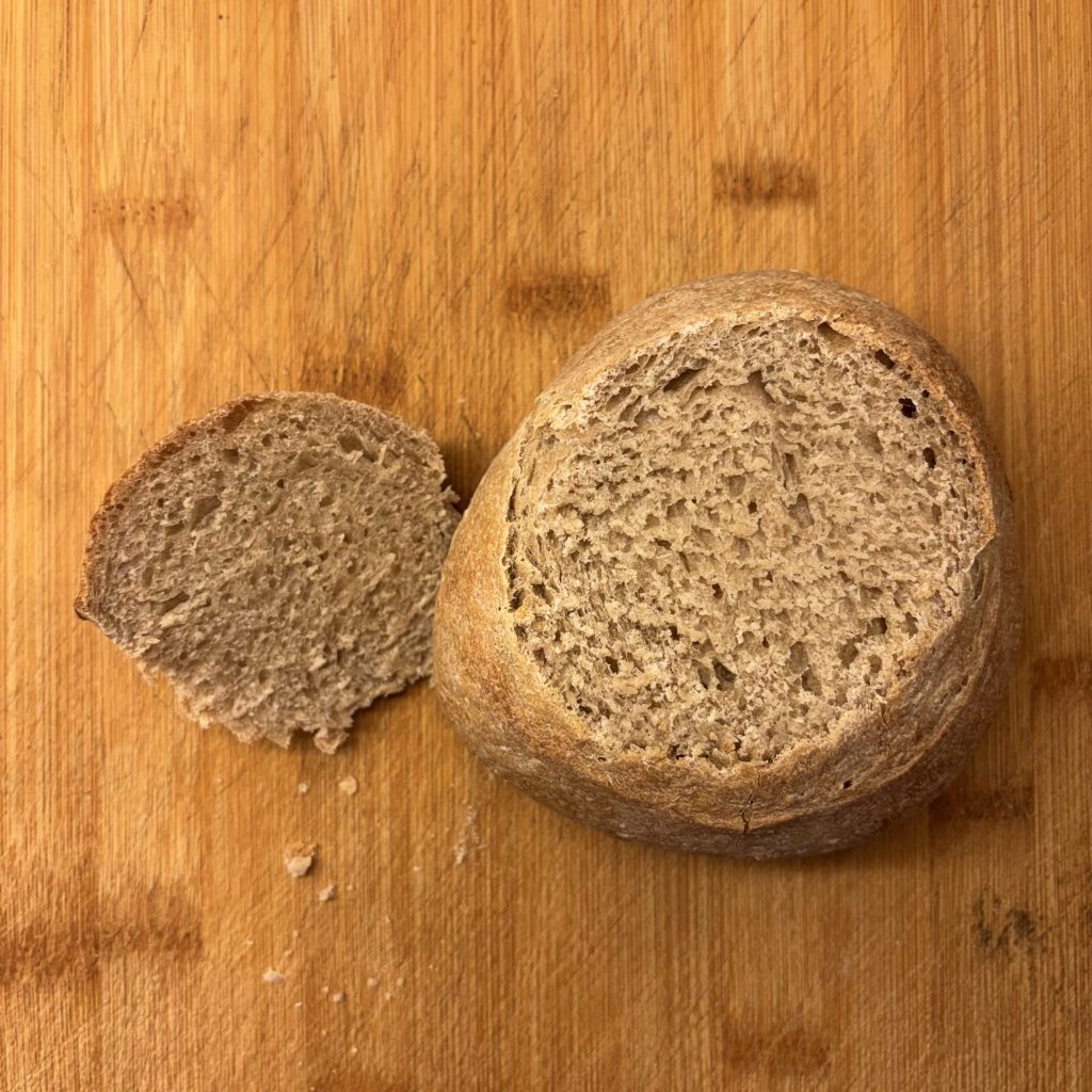 sauerteig brot bowl ohne oberen teil