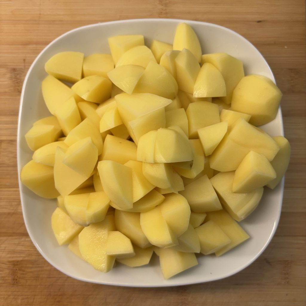 Kartoffelwürfel für Kartoffelstock